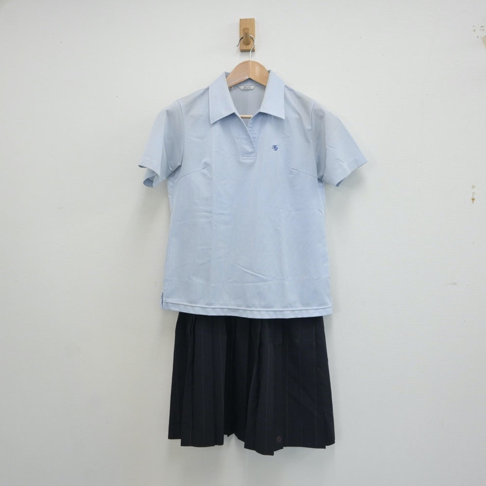 【中古】兵庫県 姫路別所高等学校 女子制服 2点（シャツ・スカート）sf016864