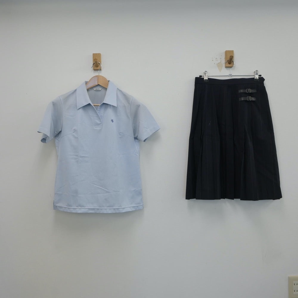 【中古】兵庫県 姫路別所高等学校 女子制服 2点（シャツ・スカート）sf016864