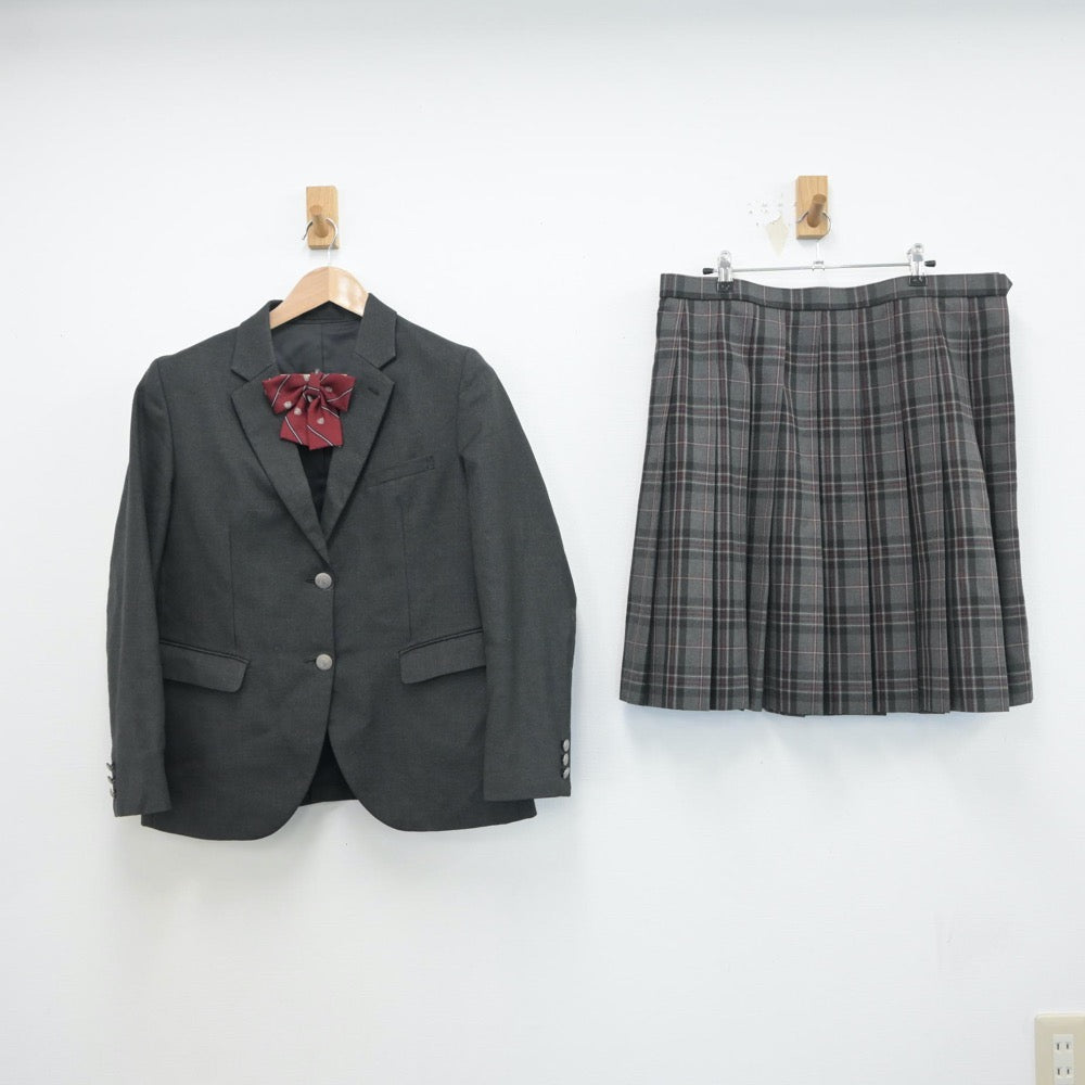 【中古】北海道 札幌市立篠路西中学校 女子制服 3点（ブレザー・スカート）sf016866