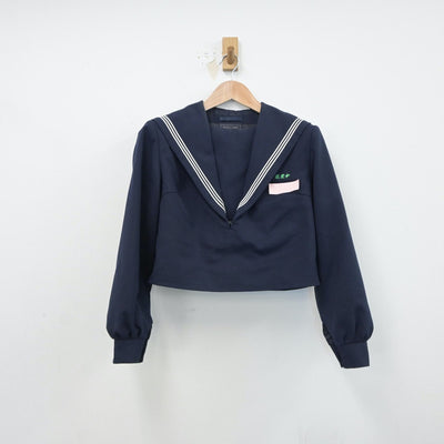 【中古】福岡県 篠栗町立篠栗中学校 女子制服 2点（セーラー服・ジャンパースカート）sf016873