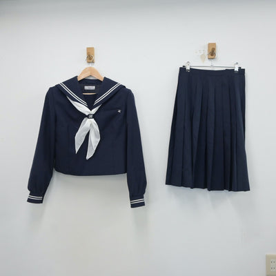 【中古】埼玉県 さいたま市立 土合中学校 女子制服 4点（セーラー服・スカート）sf016875