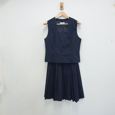 【中古】埼玉県 さいたま市立 土合中学校 女子制服 2点（ベスト・スカート）sf016877