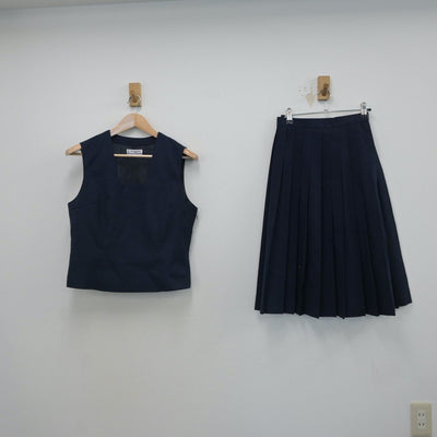 【中古】埼玉県 さいたま市立 土合中学校 女子制服 2点（ベスト・スカート）sf016877