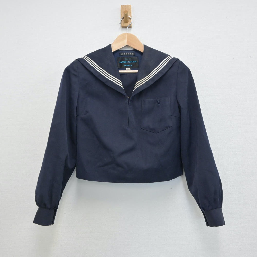 【中古】神奈川県 神奈川県立新城高等学校 女子制服 2点（セーラー服・スカート）sf016879