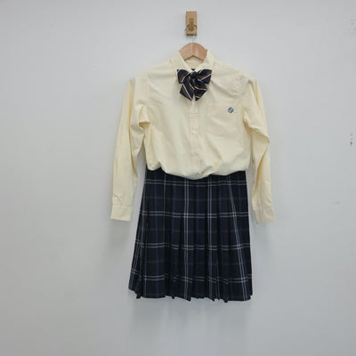 【中古】東京都 品川翔英中学校 女子制服 5点（ブレザー・シャツ・スカート）sf016889