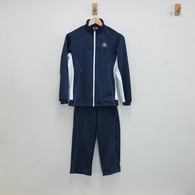 【中古】東京都 品川翔英中学校 女子制服 2点（ジャージ 上・ジャージ 下）sf016896