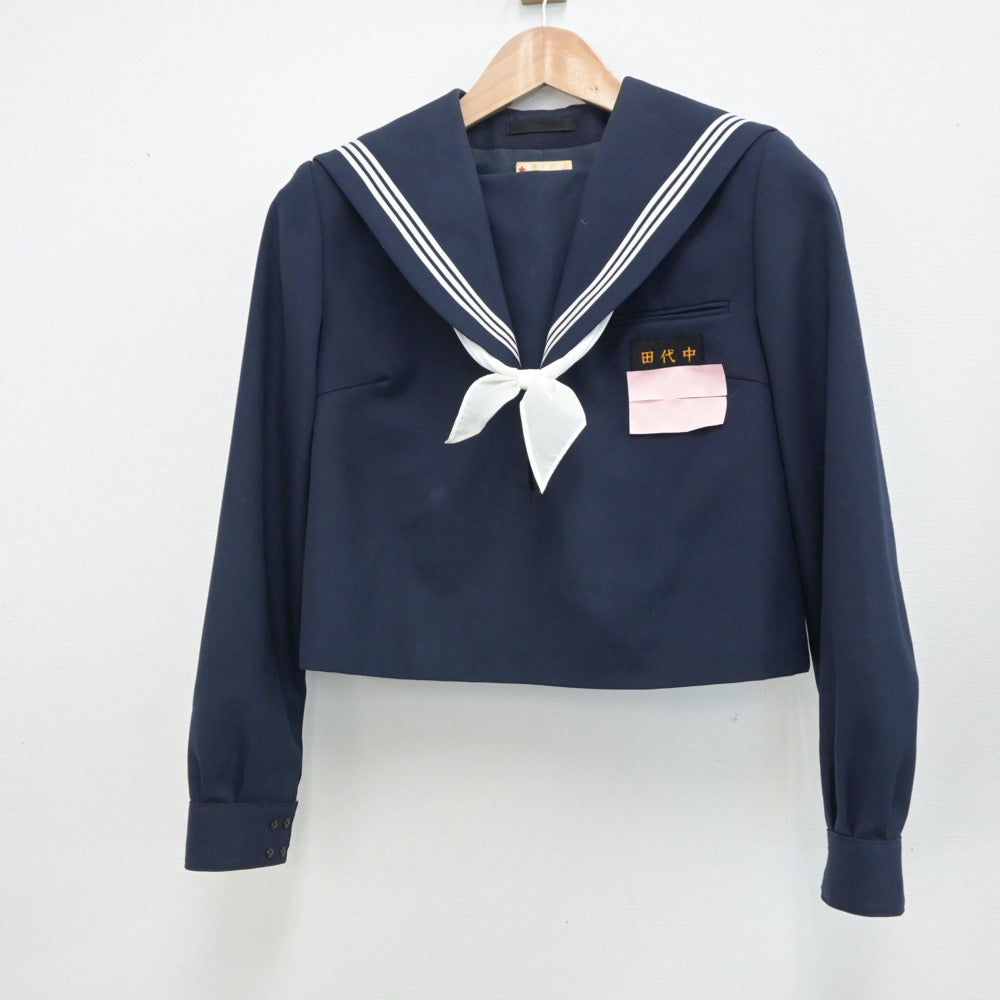 【中古】佐賀県 鳥栖市立田代中学校 女子制服 2点（セーラー服・スカート）sf016903