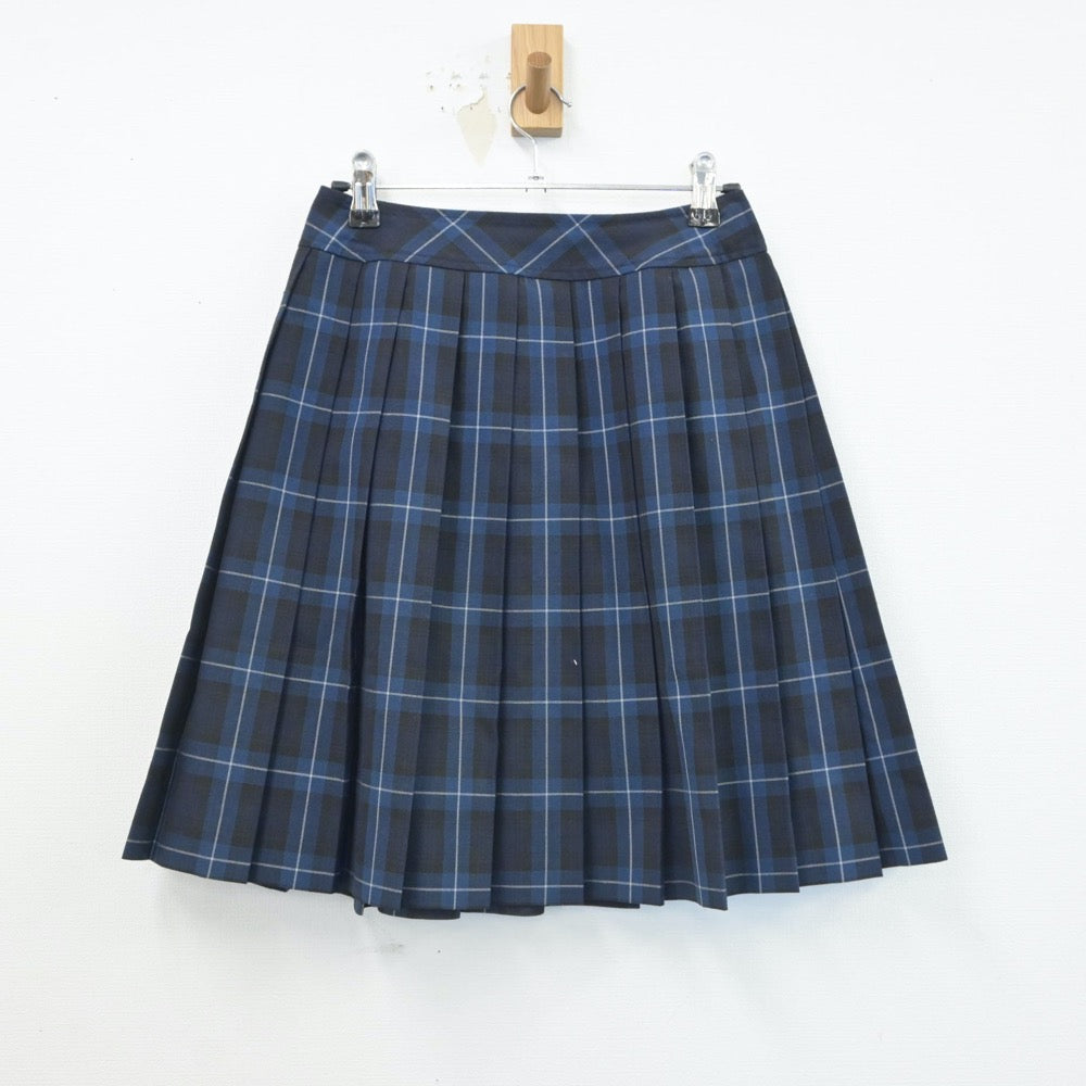 【中古】福岡県 福岡県立福岡講倫館高等学校 女子制服 4点（ニットベスト・スカート）sf016917