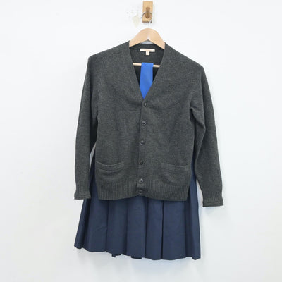 【中古】愛知県 愛知県立安城東高等学校 女子制服 3点（ニット・スカート）sf016918