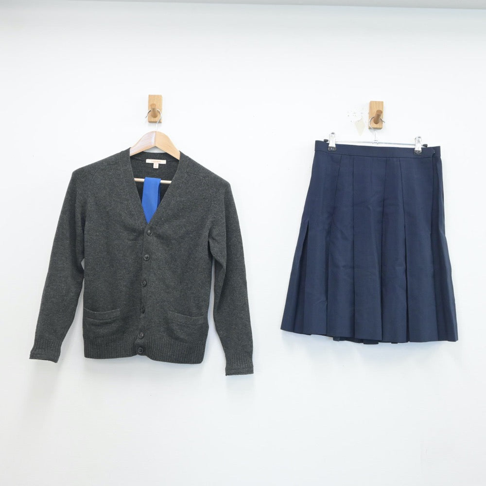 【中古】愛知県 愛知県立安城東高等学校 女子制服 3点（ニット・スカート）sf016918