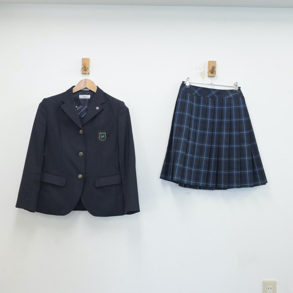 【中古】福岡県 福岡県立福岡講倫館高等学校 女子制服 4点（ブレザー・スカート）sf016921