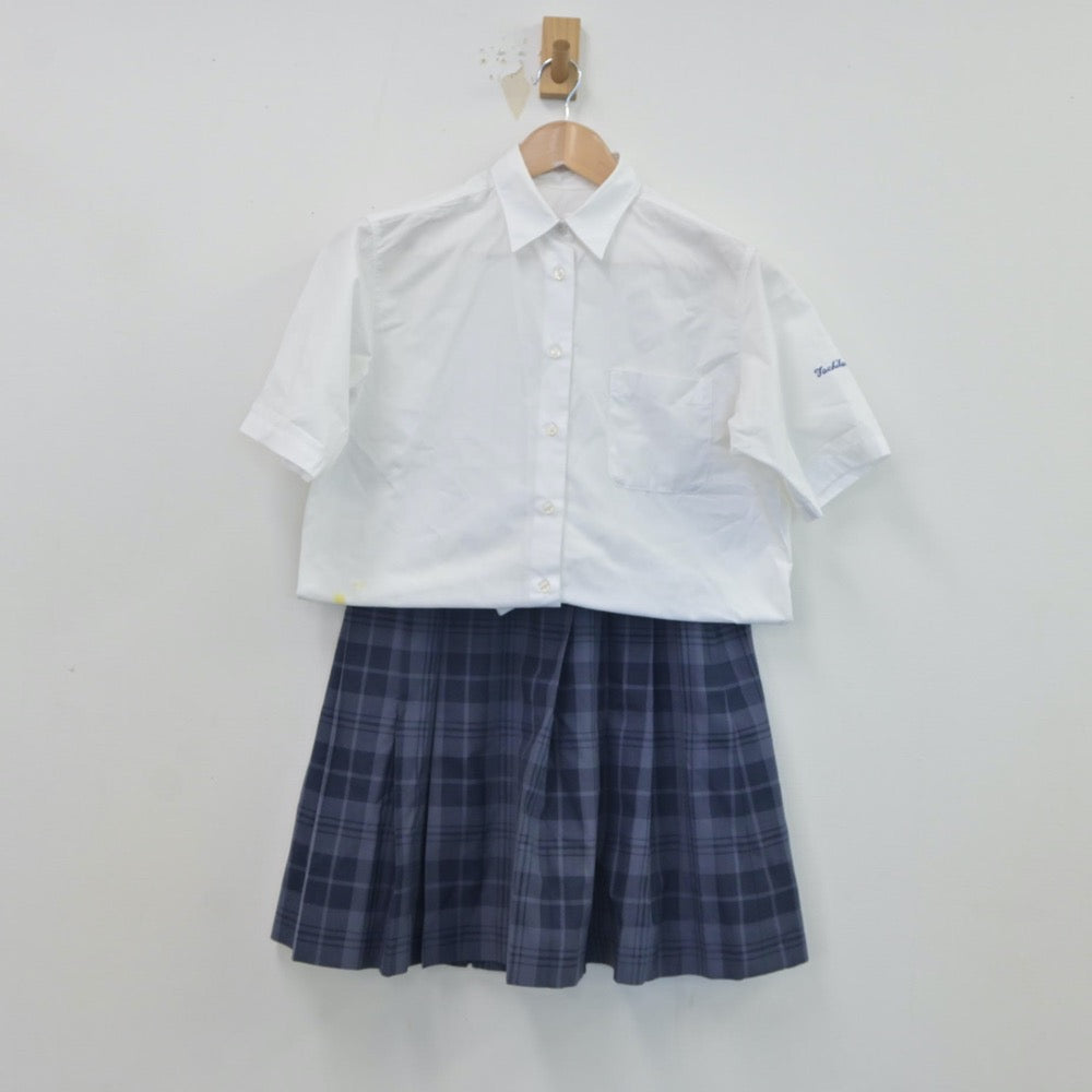 【中古】神奈川県 川崎市立橘高等学校 女子制服 2点（シャツ・スカート）sf016923