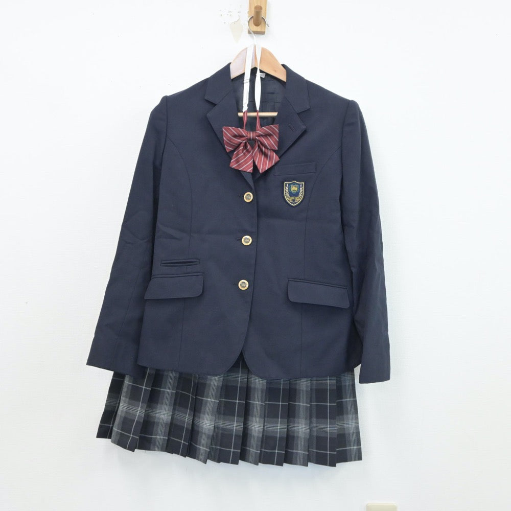 【中古】東京都 実践学園高等学校 女子制服 5点（ブレザー・ニット・スカート）sf016924