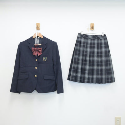 【中古】東京都 実践学園高等学校 女子制服 5点（ブレザー・ニット・スカート）sf016924