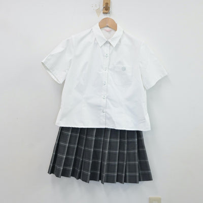 【中古】東京都 実践学園高等学校 女子制服 4点（シャツ・シャツ・ニットベスト・スカート）sf016925