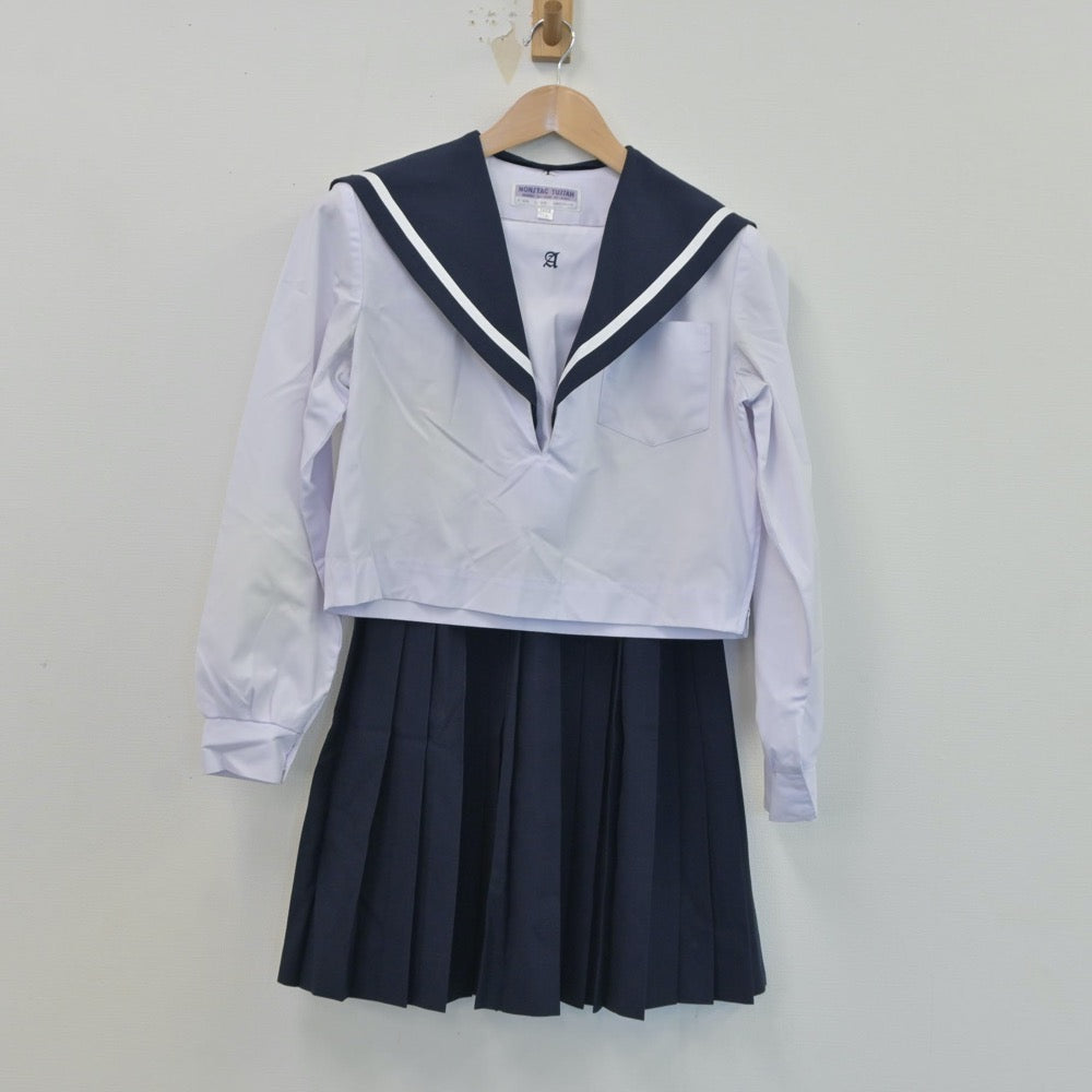 【中古】愛知県 愛知県立安城高等学校 女子制服 3点（セーラー服・スカート）sf016931