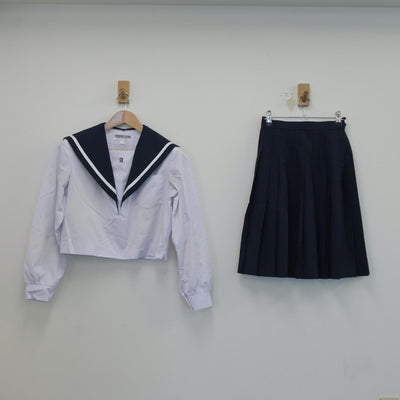 【中古】愛知県 愛知県立安城高等学校 女子制服 3点（セーラー服・スカート）sf016931