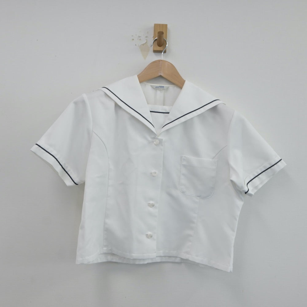 【中古】福島県 本宮高等学校 女子制服 2点（セーラー服・ニットベスト）sf016935