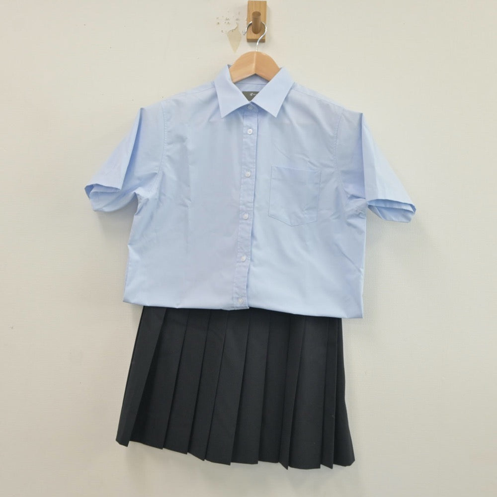 【中古】岩手県 盛岡スコーレ高等学校 女子制服 2点（シャツ・スカート）sf016937