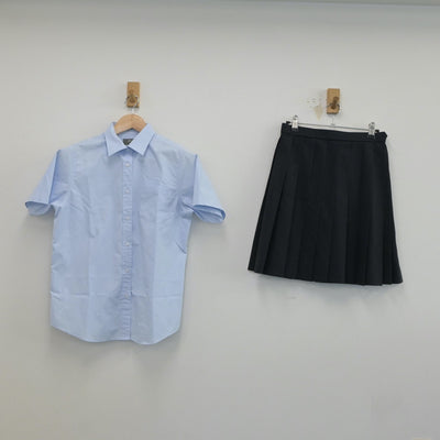 【中古】岩手県 盛岡スコーレ高等学校 女子制服 2点（シャツ・スカート）sf016937