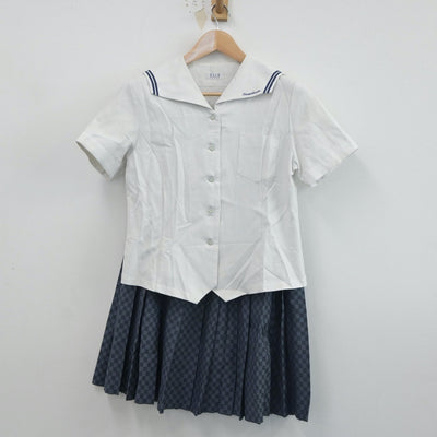 【中古】三重県 伊勢学園高等学校 女子制服 2点（セーラー服・スカート）sf016949