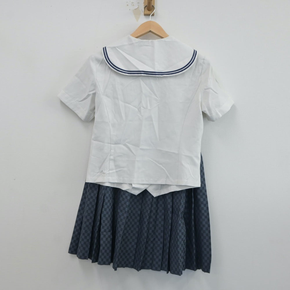 【中古】三重県 伊勢学園高等学校 女子制服 2点（セーラー服・スカート）sf016949