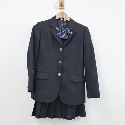 【中古】茨城県 取手松陽高等学校 女子制服 4点（ブレザー・ニット・スカート）sf016953