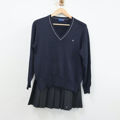 【中古】茨城県 取手松陽高等学校 女子制服 4点（ブレザー・ニット・スカート）sf016953