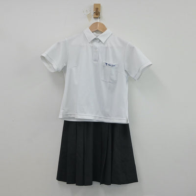 【中古】大阪府 東海大学付属大阪仰星高等学校 女子制服 3点（シャツ・スカート）sf016958