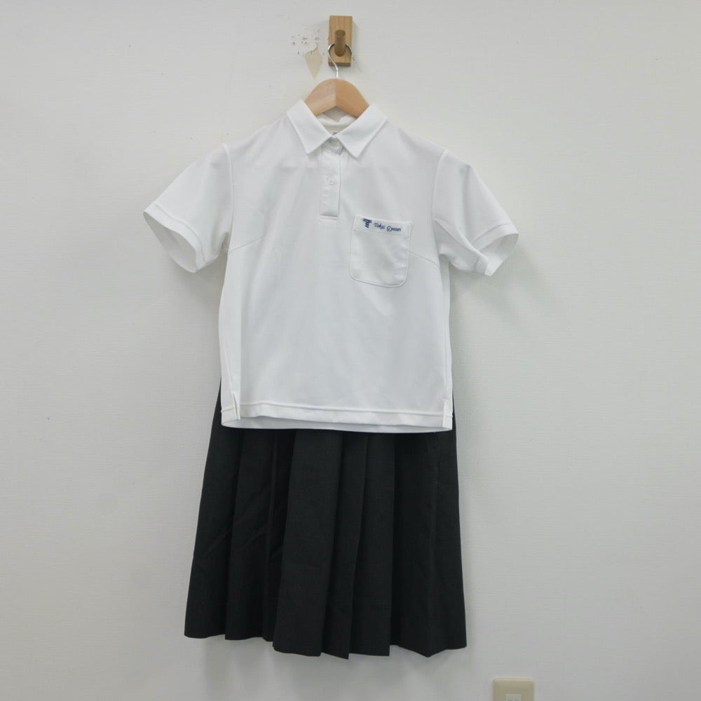 【中古】大阪府 東海大学付属大阪仰星高等学校 女子制服 4点（シャツ・ニットベスト・スカート）sf016959