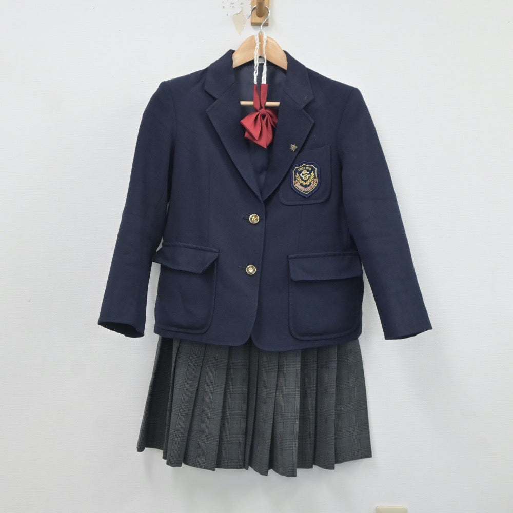 【中古】新潟県 新発田中央高等学校 女子制服 2点（ブレザー・スカート）sf016961