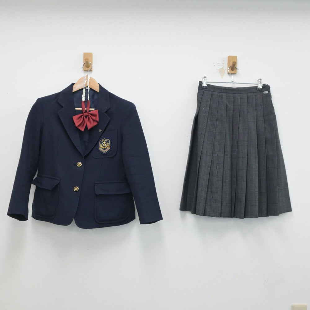 【中古】新潟県 新発田中央高等学校 女子制服 2点（ブレザー・スカート）sf016961