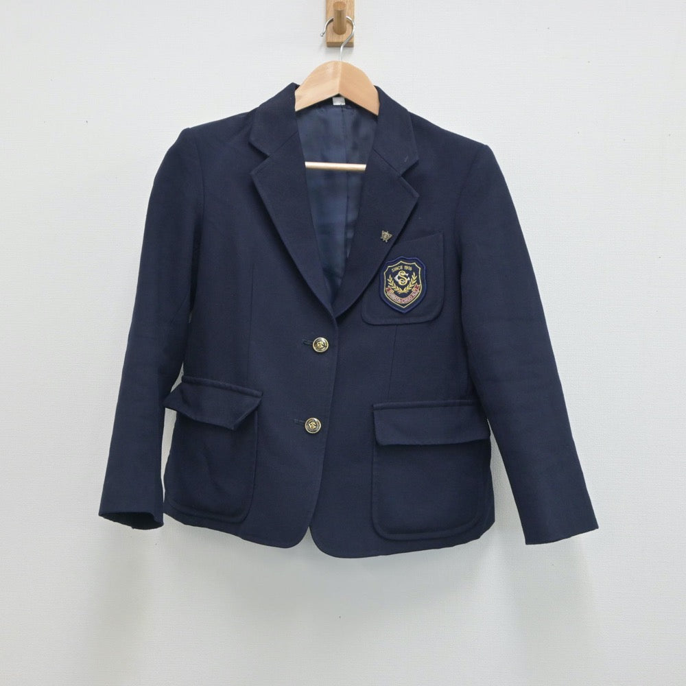 【中古】新潟県 新発田中央高等学校 女子制服 2点（ブレザー・スカート）sf016961