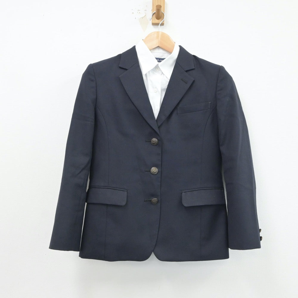 【中古】東京都 芝商業高等学校 女子制服 3点（ブレザー・シャツ・ニット）sf016964