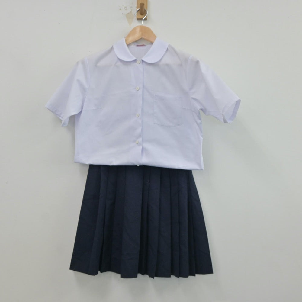 【中古】大阪府 五領中学校 女子制服 2点（シャツ・スカート）sf016966