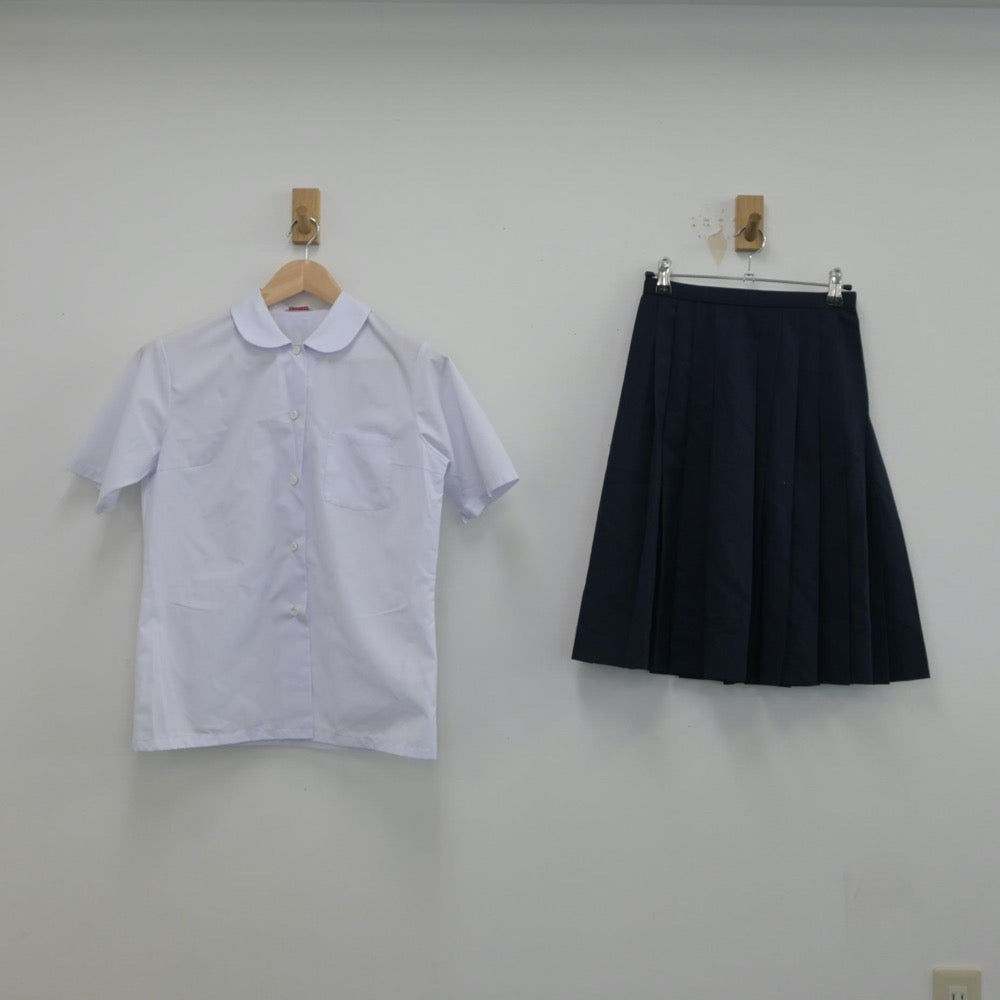 【中古】大阪府 五領中学校 女子制服 2点（シャツ・スカート）sf016966