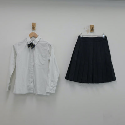 【中古】富山県 龍谷富山高等学校 女子制服 5点（ブレザー・シャツ・ニット・スカート）sf016968