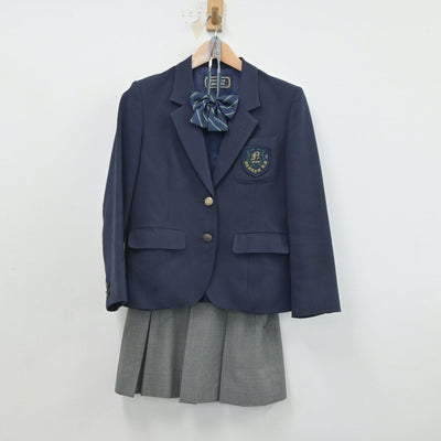 【中古】埼玉県 南稜高等学校 女子制服 4点（ブレザー・ベスト・スカート）sf016978