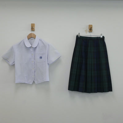 【中古】宮崎県 鵬翔高等学校 女子制服 2点（シャツ・スカート）sf016980