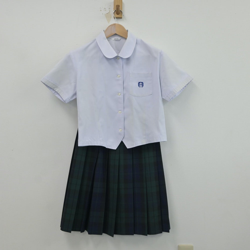 【中古】宮崎県 鵬翔高等学校 女子制服 2点（シャツ・スカート）sf016981