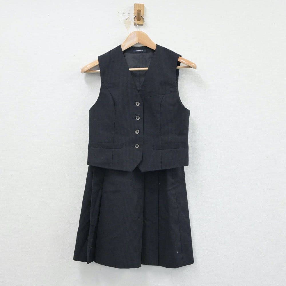 【中古】愛媛県 聖カタリナ学園高等学校 女子制服 3点（ブレザー・ベスト・スカート）sf016987