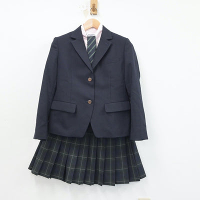 【中古】熊本県 玉名女子高等学校 女子制服 5点（ブレザー・シャツ・ニット・スカート）sf016990