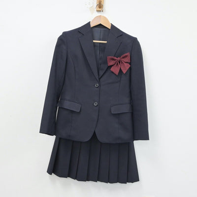 【中古】新潟県 新潟高等学校 女子制服 3点（ブレザー・スカート）sf016996