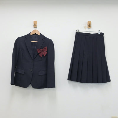 【中古】新潟県 新潟高等学校 女子制服 3点（ブレザー・スカート）sf016996