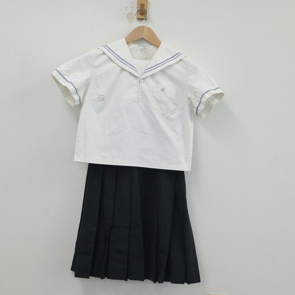 【中古】愛知県 名古屋女子大学高等学校 女子制服 2点（セーラー服・スカート）sf017008