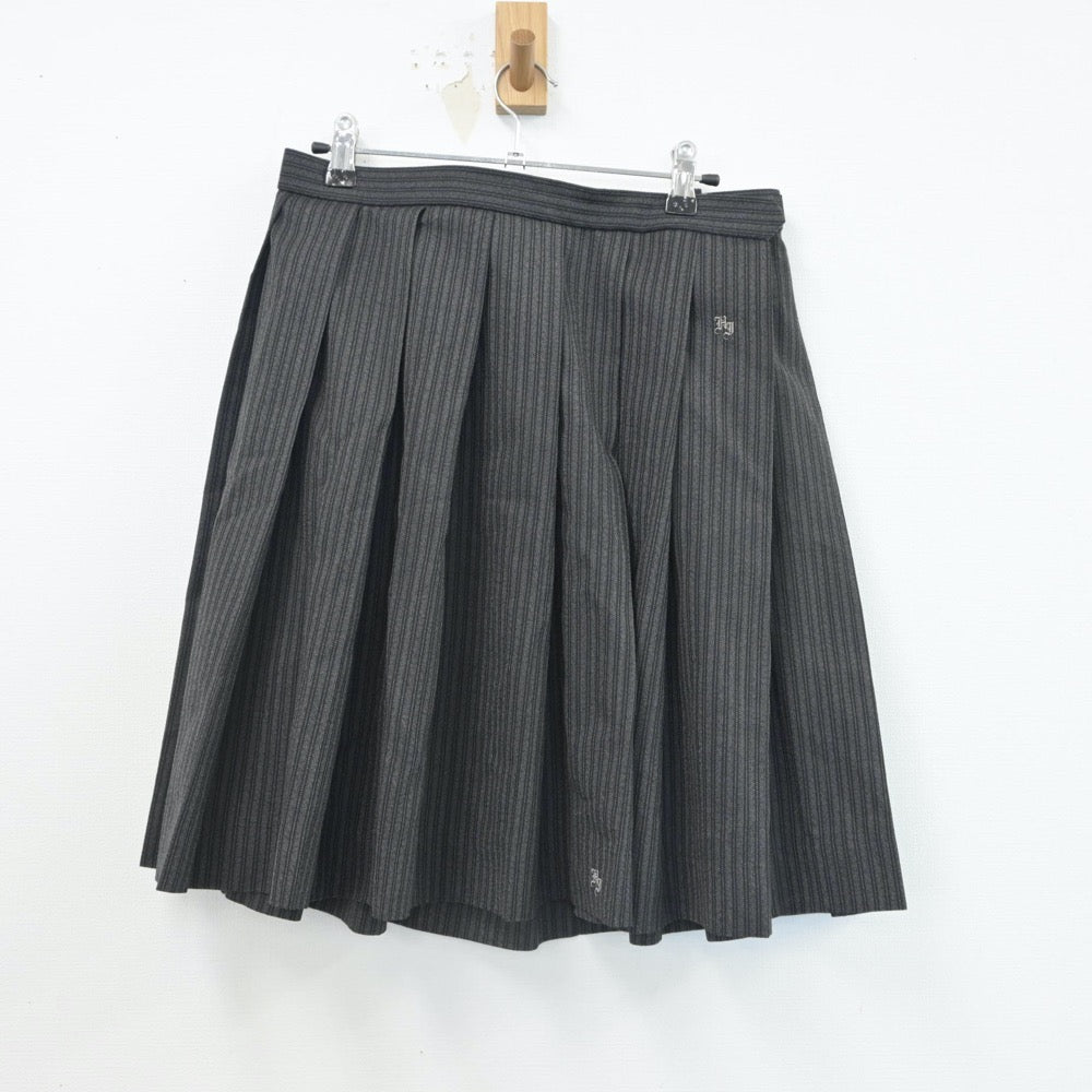 【中古】東京都 東久留米総合高等学校 女子制服 3点（ニットベスト・スカート）sf017024