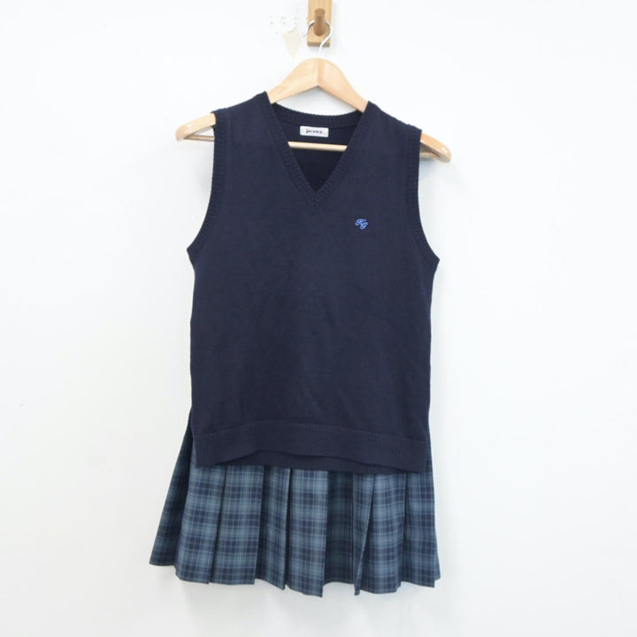 中古制服】千葉県 敬愛学園高等学校 女子制服 2点（ニットベスト・スカート）sf017027【リサイクル学生服】 | 中古制服通販パレイド