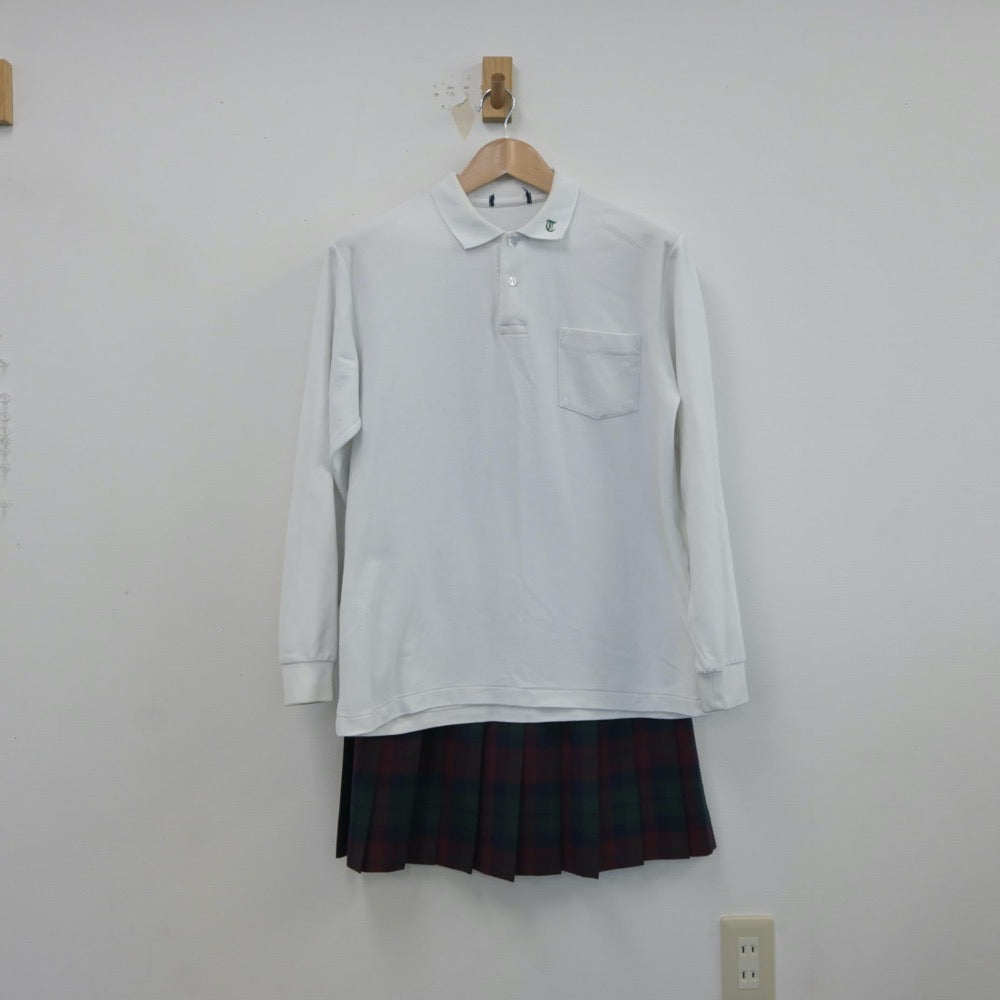 【中古】茨城県 田彦中学校 女子制服 4点（ブレザー・シャツ・ベスト・スカート）sf017036