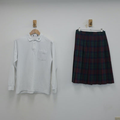 【中古】茨城県 田彦中学校 女子制服 4点（ブレザー・シャツ・ベスト・スカート）sf017036