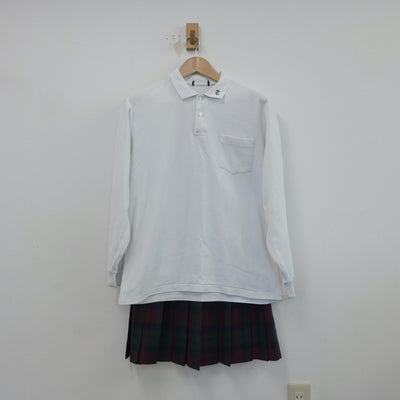 【中古】茨城県 田彦中学校 女子制服 4点（ブレザー・シャツ・ベスト・スカート）sf017037